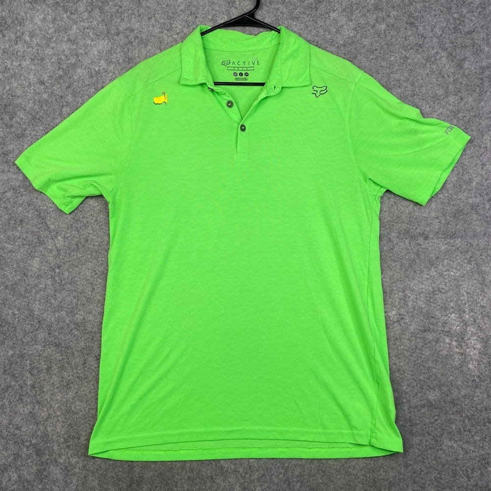 FOX Racing Tech Active Polo Shirt Mens Large Bright Masters Logo